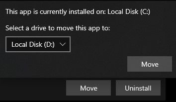 Klicken Sie auf bewegen
