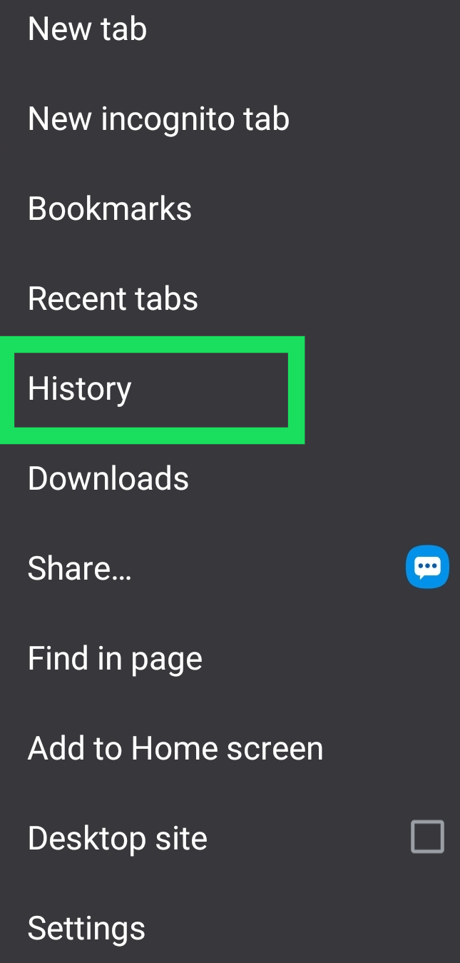 Browserverlauf in Chrome