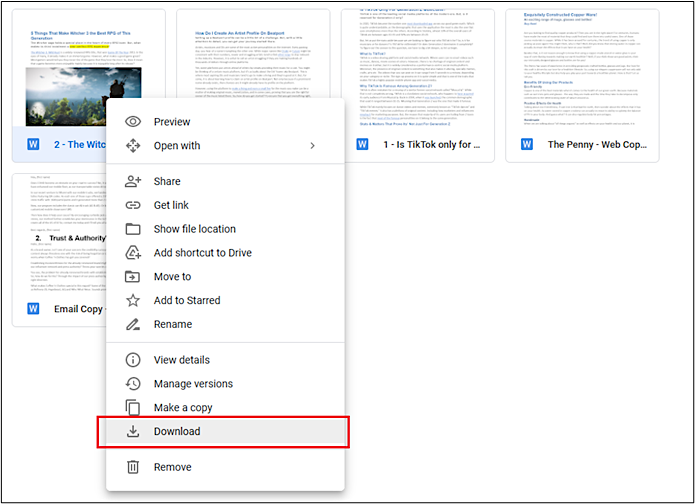 Laden Sie Dateien von Onedrive herunter