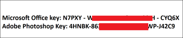 Öffnen von Textdateien zum Kopieren des Produktschlüssels
