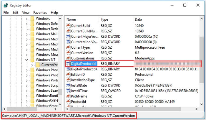 Produktschlüssel in der Registry