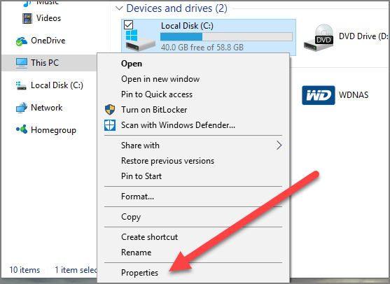 Eigenschaften wählen