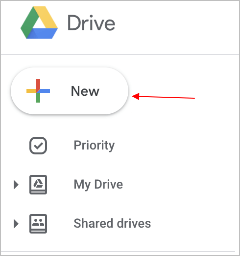 Datei über Google Drive hochladen
