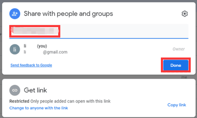 Google Drive - teilen