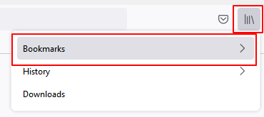 Öffnen Sie die Firefox-Lesezeicheneinstellungen