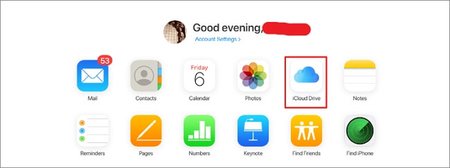 Suchen Sie das iCloud-Laufwerk