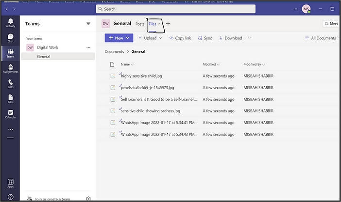 Datei in Microsoft Teams auf ein anderes Laufwerk verschieben