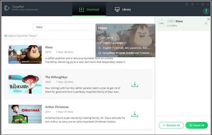 Klicken Sie auf die Download-Option