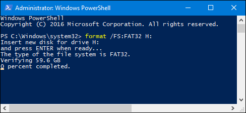 USB-Laufwerk mit Powershell formatieren
