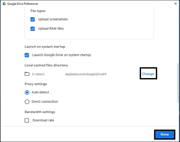 Drücken Sie ändern