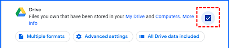 Klicken Sie auf Alle abwählen, um Dateien zu exportieren