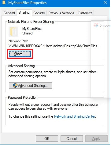 Share-Datei-Eigenschaft