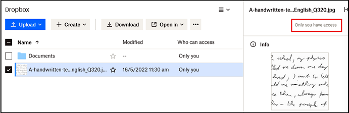 Nur Sie haben Zugriff auf Dropbox