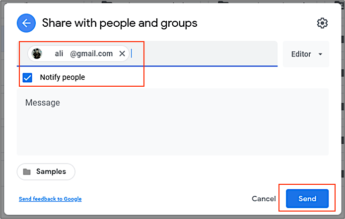 Mit Personen und Gruppen in Google Drive teilen