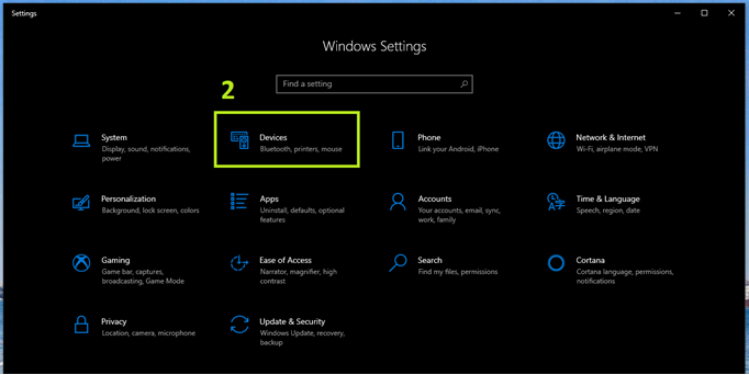 Gehen Sie zu Geräte