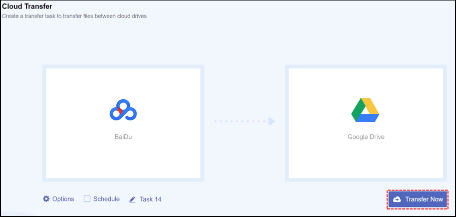 Übertragen Sie Dateien von Baidu auf Google Drive