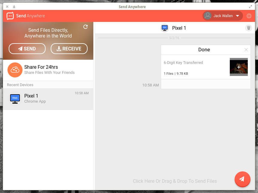 Sendeverlauf von Sendanywhere