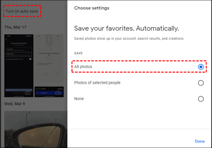 Speichern Sie das Teilen von Google-Fotos