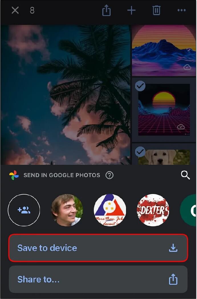 Übertragen Sie Fotos von Google Fotos auf iCloud auf dem iPhone Schritt 6