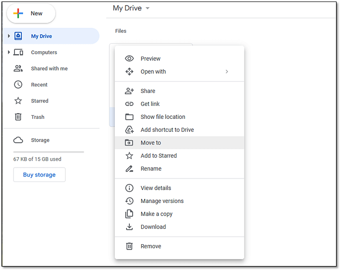 Übertragung großer Dateien über Google Drive