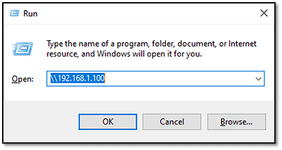 Eingabe der IP-Adresse des Quell-PCs