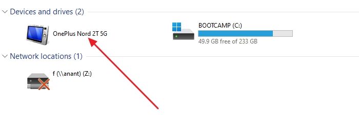 Android-Speicher im Datei-Explorer