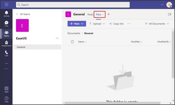 Tippen Sie auf die Dateioption