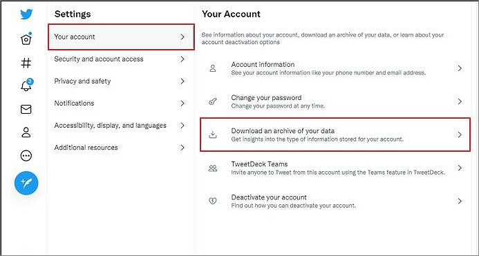 Wählen Sie die Option zum Herunterladen des Archivs