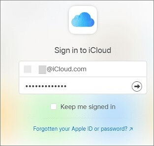 iCloud-Anmeldung
