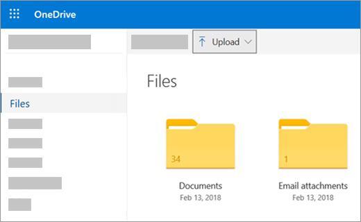 Dateien auf Onedrive hochladen