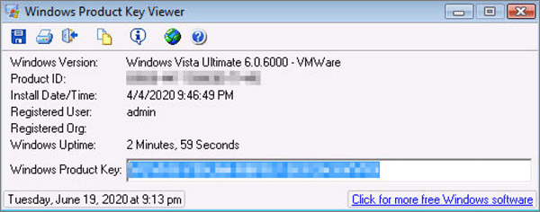 Den Produktschlüssel durch Windows Product Key Viewer finden