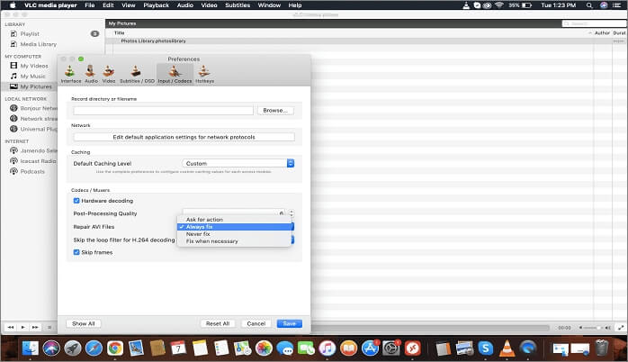 Wählen Sie „Beschädigte Videos immer reparieren“.