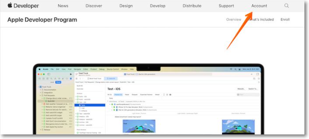Zugang zur Apple Developer Website