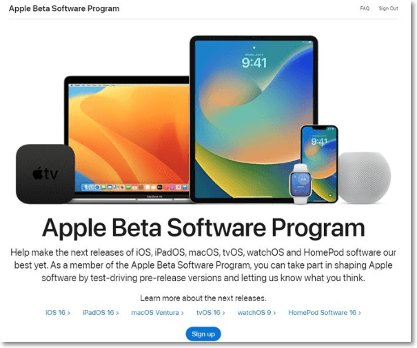 apple beta software programm
