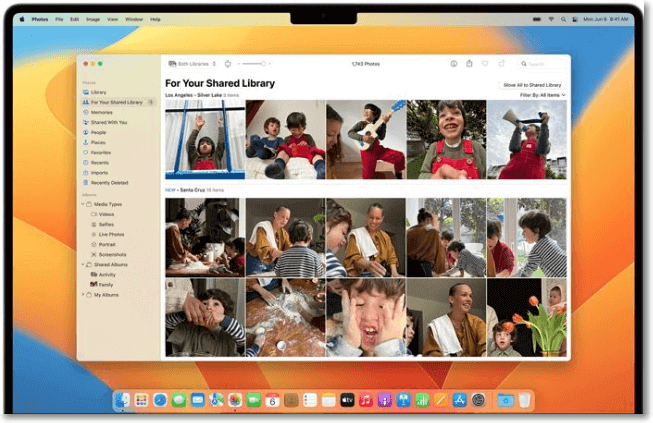 macOS 13 icloud teilen Fotobibliothek