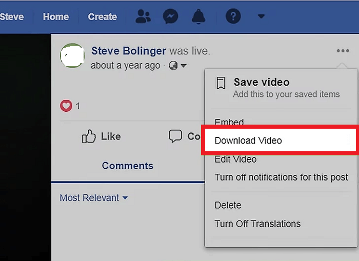 Speichern Sie Ihr Facebook-Live-Video