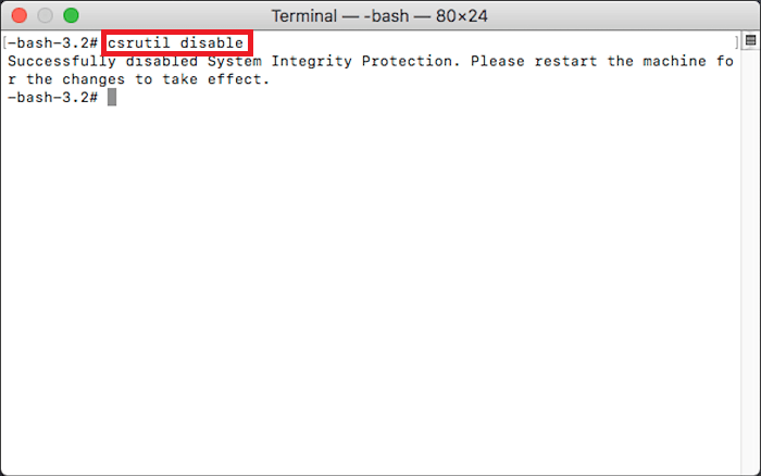 csrutil deaktivieren
