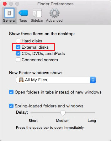Finder-Einstellungen 