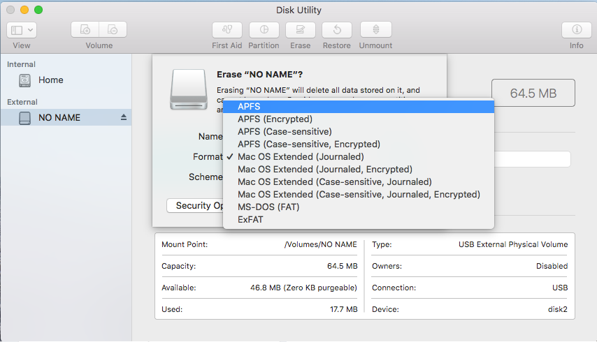 Formatieren Sie das Toshiba-Laufwerk
