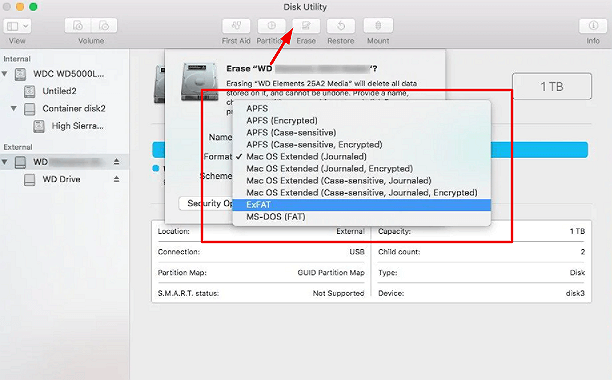 Datenträger formatieren wählen