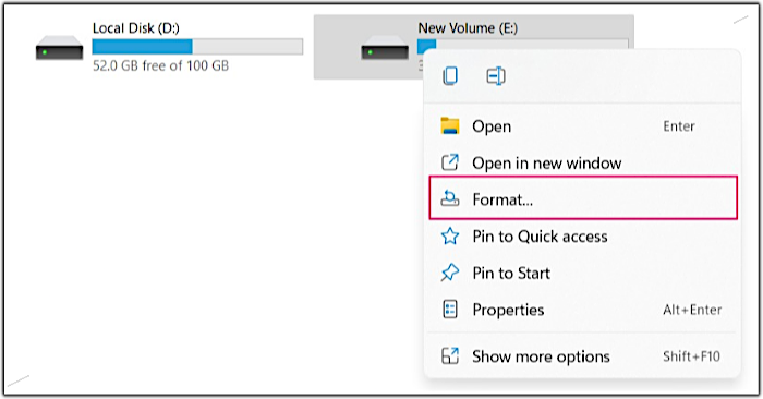 Externes Laufwerk im Windows Explorer formatieren