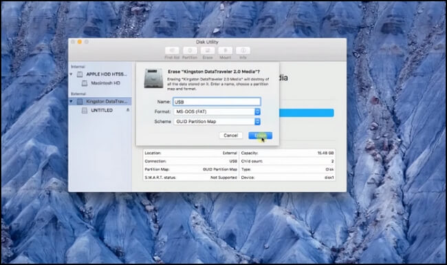 Drücken Sie die blaue Löschtaste