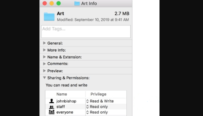 Berechtigungen ignorieren markieren
