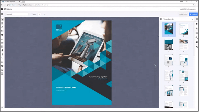 PDF zu Flipbook konvertieren - 3D Issue