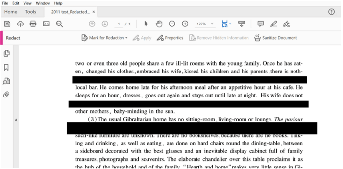 Text in Adobe Acrobat Pro DC durchstreichen