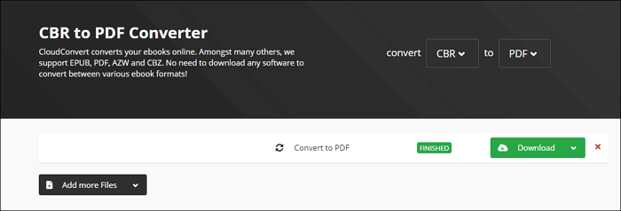 CBR in PDF online konvertieren