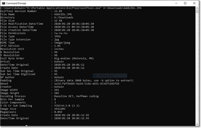 PDF-Metadaten-Viewer - ExifTool
