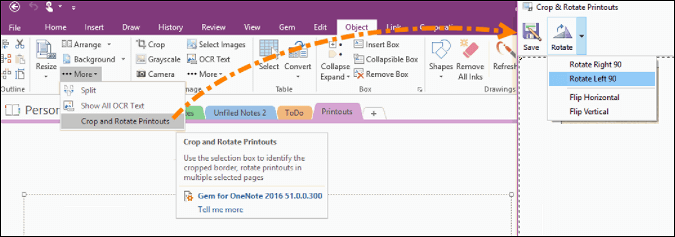 onenote gem addin