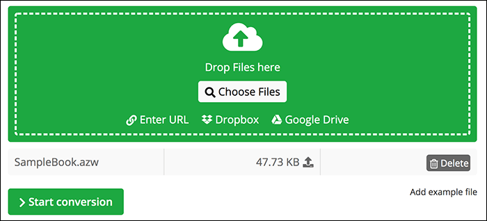 Mit dem OnlineConvert Kindle in PDF-Dateien umwandeln
