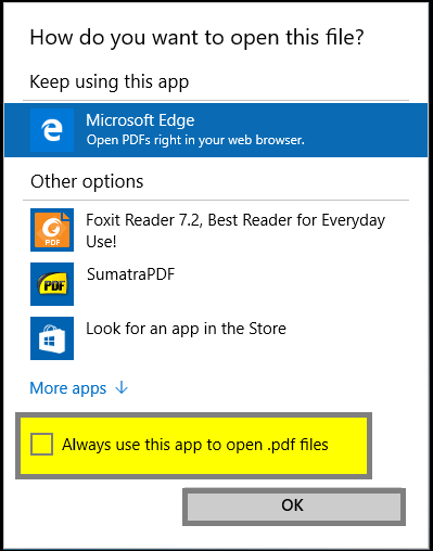 PDF-Datei mit Microsoft Edge öffnen